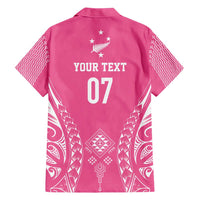 2025 Rugby Championship New Zealand Custom Hawaiian Shirt Poutama Motifs - Pink Out LT7 - Polynesian Pride