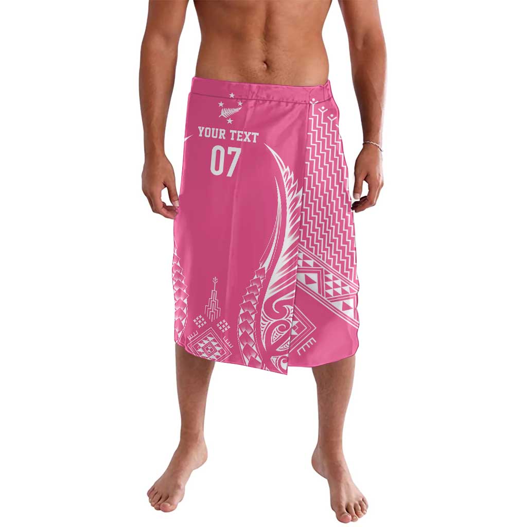 2025 Rugby Championship New Zealand Custom Lavalava Poutama Motifs - Pink Out LT7 Pink - Polynesian Pride