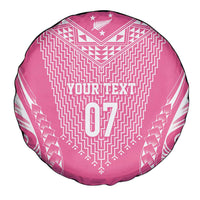 2025 Rugby Championship New Zealand Custom Spare Tire Cover Poutama Motifs - Pink Out LT7 - Polynesian Pride