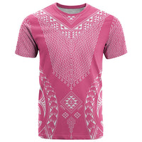 2025 Rugby Championship New Zealand Custom T Shirt Poutama Motifs - Pink Out LT7 Pink - Polynesian Pride
