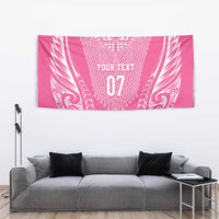2025 Rugby Championship New Zealand Custom Tapestry Poutama Motifs - Pink Out LT7 - Polynesian Pride