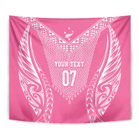 2025 Rugby Championship New Zealand Custom Tapestry Poutama Motifs - Pink Out LT7 - Polynesian Pride