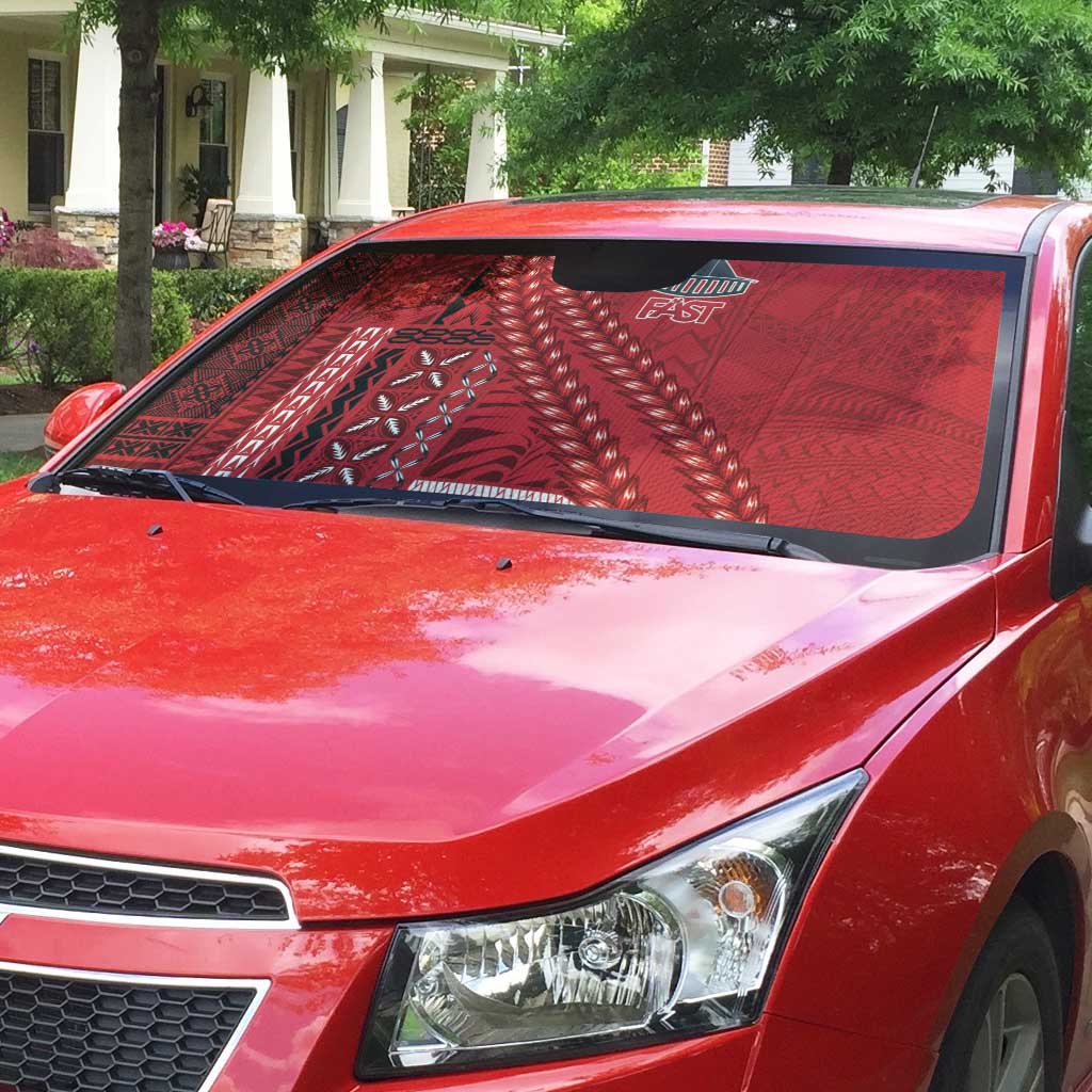Samoa FAST Siapo Auto Sun Shade Tatau-Ulafala Vines - Polynesian Pride