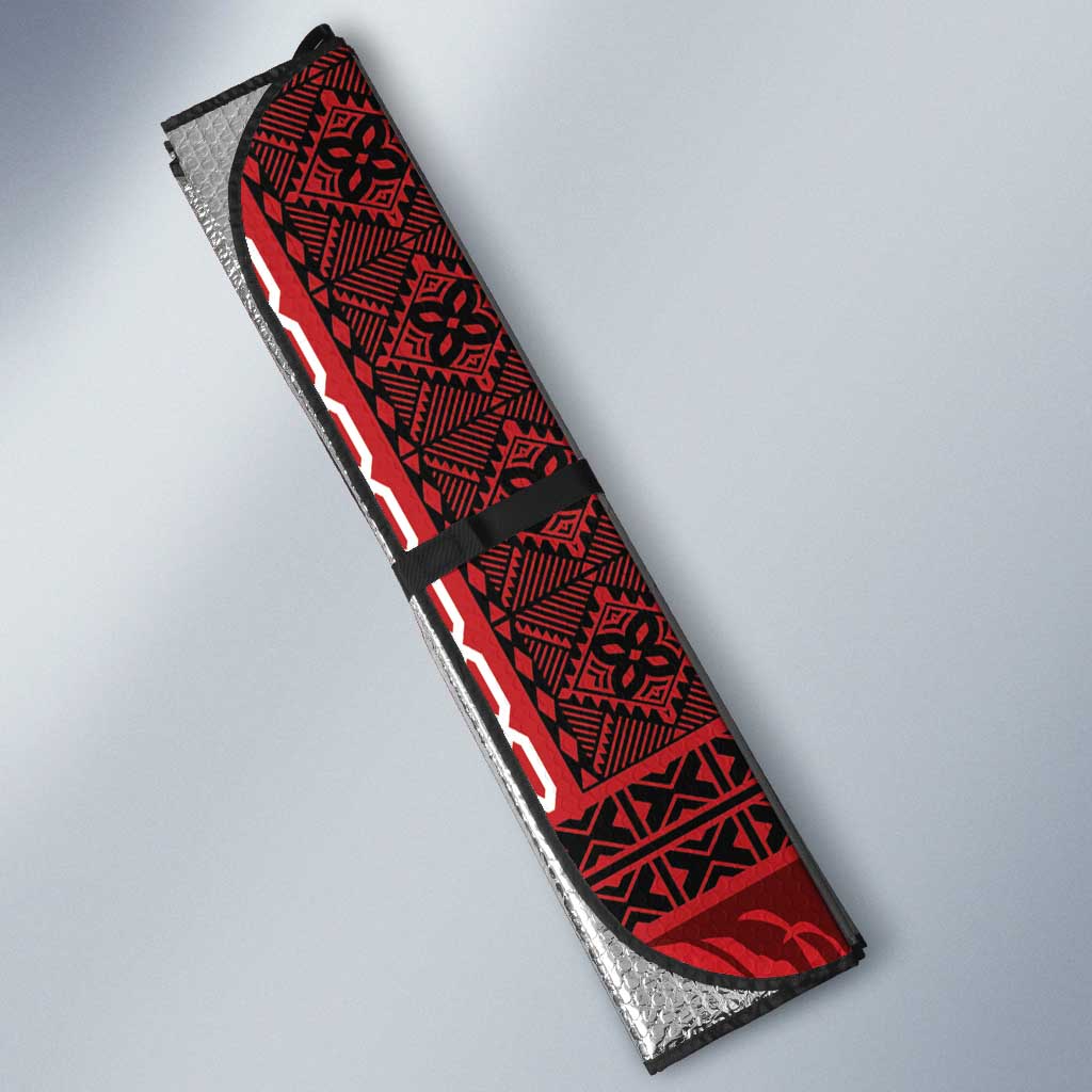 Samoa FAST Siapo Auto Sun Shade Tatau-Ulafala Vines - Polynesian Pride
