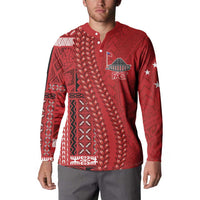 Samoa FAST Siapo Button Sweatshirt Tatau-Ulafala Vines - Polynesian Pride