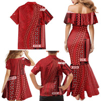 Samoa FAST Siapo Family Matching Mermaid Dress and Hawaiian Shirt Tatau-Ulafala Vines LT7 - Polynesian Pride