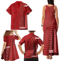 Samoa FAST Siapo Family Matching Tank Maxi Dress and Hawaiian Shirt Tatau-Ulafala Vines LT7 - Polynesian Pride