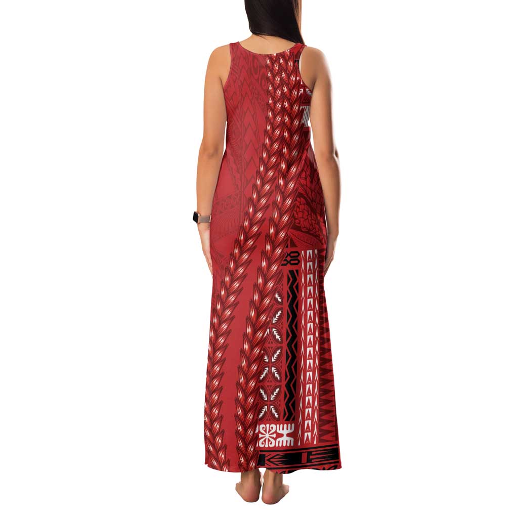 Samoa FAST Siapo Family Matching Tank Maxi Dress and Hawaiian Shirt Tatau-Ulafala Vines LT7 - Polynesian Pride