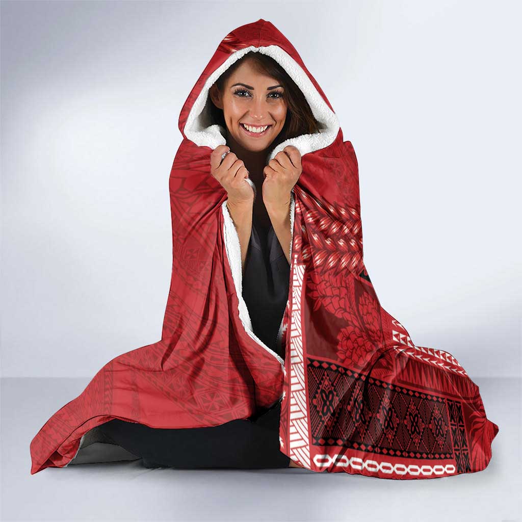Samoa FAST Siapo Hooded Blanket Tatau-Ulafala Vines - Polynesian Pride