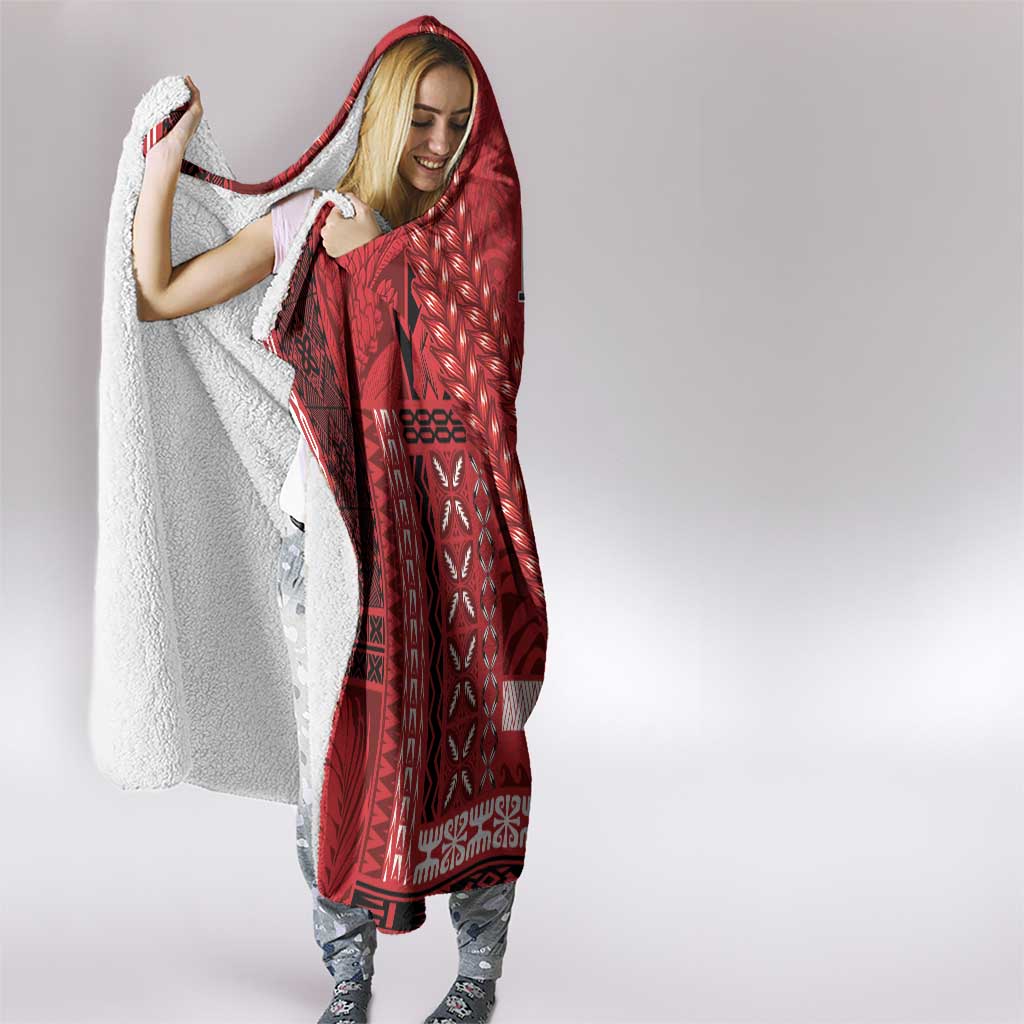 Samoa FAST Siapo Hooded Blanket Tatau-Ulafala Vines - Polynesian Pride