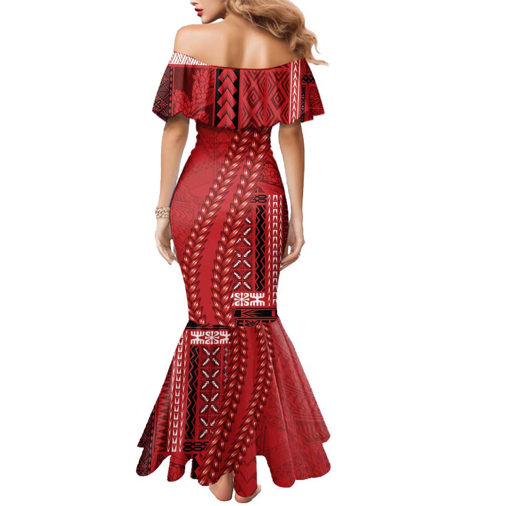 Samoa FAST Siapo Mermaid Dress Tatau-Ulafala Vines LT7 - Polynesian Pride