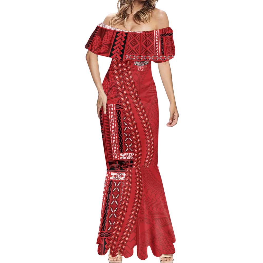 Samoa FAST Siapo Mermaid Dress Tatau-Ulafala Vines LT7 - Polynesian Pride