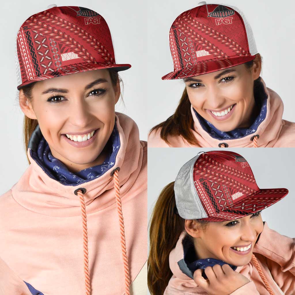Samoa FAST Siapo Mesh Trucker Cap Tatau-Ulafala Vines - Polynesian Pride
