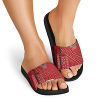 Samoa FAST Siapo Slide Sandals Tatau-Ulafala Vines - Polynesian Pride