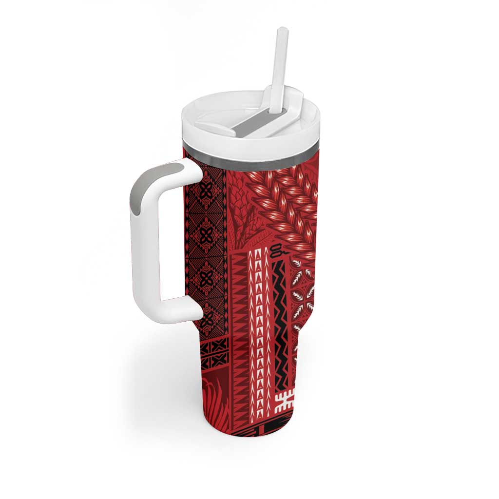 Samoa FAST Siapo Tumbler With Handle Tatau-Ulafala Vines - Polynesian Pride