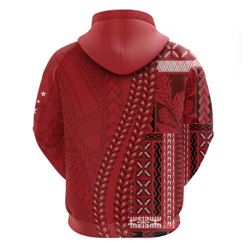 Samoa FAST Siapo Zip Hoodie Tatau-Ulafala Vines - Polynesian Pride