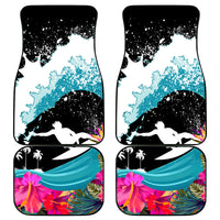 Hawaii Surfing Car Mats Triple Crown Rides The Waves LT7 Black - Polynesian Pride
