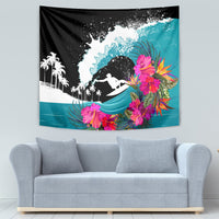 Hawaii Surfing Tapestry Triple Crown Rides The Waves LT7 - Polynesian Pride