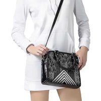 Aotearoa Taniko Pattern Shoulder Handbag Poutama Mix Kowhai Flowers