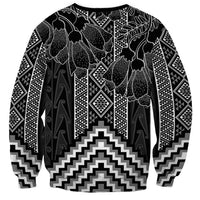 Aotearoa Taniko Pattern Sweatshirt Poutama Mix Kowhai Flowers