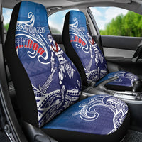 Samoa Manuia le Aso Tuto'atasi Siapo Motif Car Seat Cover Warrior with Nifo Oti LT7 - Polynesian Pride