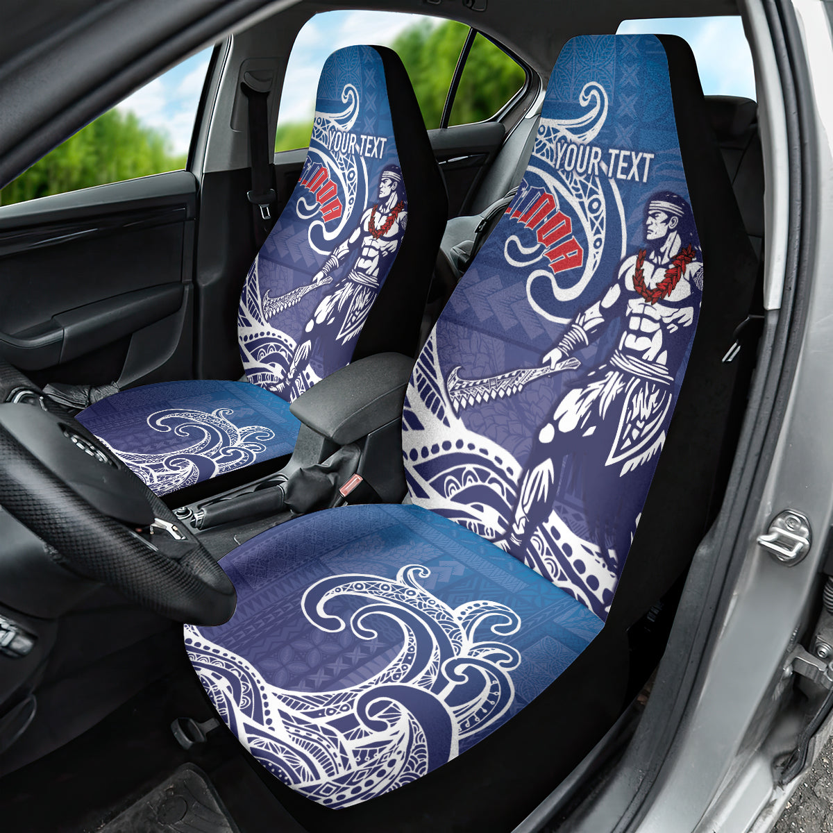 Samoa Manuia le Aso Tuto'atasi Siapo Motif Car Seat Cover Warrior with Nifo Oti LT7 - Polynesian Pride