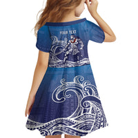Samoa Manuia le Aso Tuto'atasi Siapo Motif Family Matching Off Shoulder Short Dress and Hawaiian Shirt Warrior with Nifo Oti LT7 - Polynesian Pride