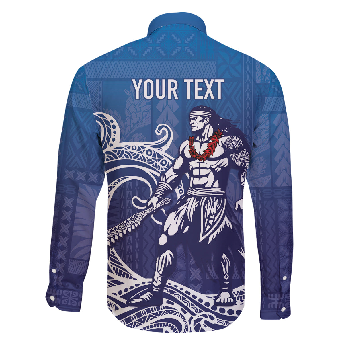 Samoa Manuia le Aso Tuto'atasi Siapo Motif Family Matching Puletasi and Hawaiian Shirt Warrior with Nifo Oti LT7 - Polynesian Pride