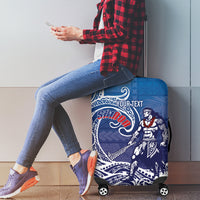 Samoa Manuia le Aso Tuto'atasi Siapo Motif Luggage Cover Warrior with Nifo Oti LT7 - Polynesian Pride