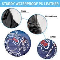 Samoa Manuia le Aso Tuto'atasi Siapo Motif Spare Tire Cover Warrior with Nifo Oti LT7 - Polynesian Pride