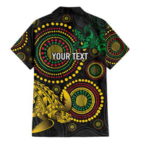 Vanuatu Personalized Aboriginal Arts Family Matching Mermaid Dress and Hawaiian Shirt Turtle and Iguana Special LT7 - Polynesian Pride