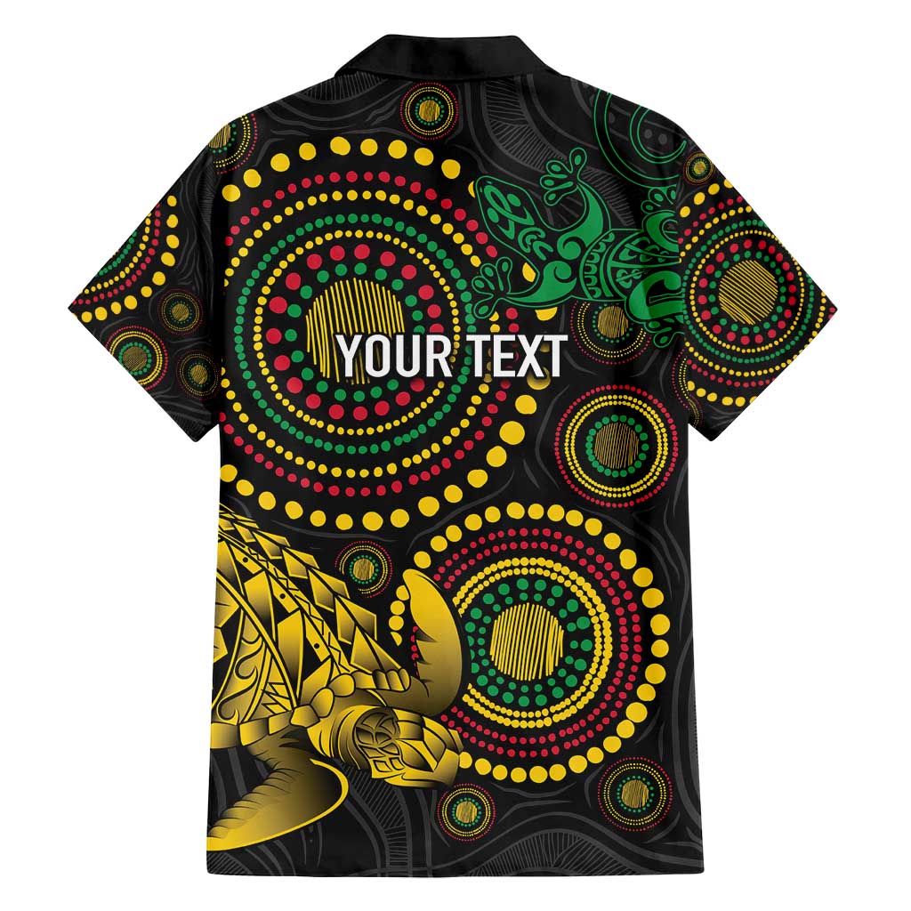 Vanuatu Personalized Aboriginal Arts Family Matching Tank Maxi Dress and Hawaiian Shirt Turtle and Iguana Special LT7 - Polynesian Pride
