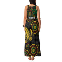 Vanuatu Personalized Aboriginal Arts Family Matching Tank Maxi Dress and Hawaiian Shirt Turtle and Iguana Special LT7 - Polynesian Pride