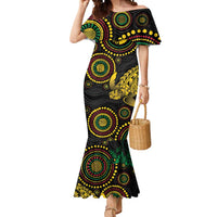 Vanuatu Personalized Aboriginal Arts Mermaid Dress Turtle and Iguana Special LT7 Women Colorful - Polynesian Pride