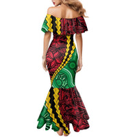 Vanuatu Personalized Tribal Family Matching Mermaid Dress and Hawaiian Shirt Aboriginal Inspired Mix Style LT7 - Polynesian Pride