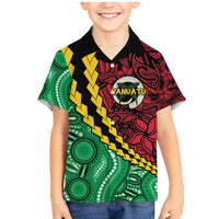 Vanuatu Personalized Tribal Family Matching Mermaid Dress and Hawaiian Shirt Aboriginal Inspired Mix Style LT7 Son's Shirt Colorful - Polynesian Pride