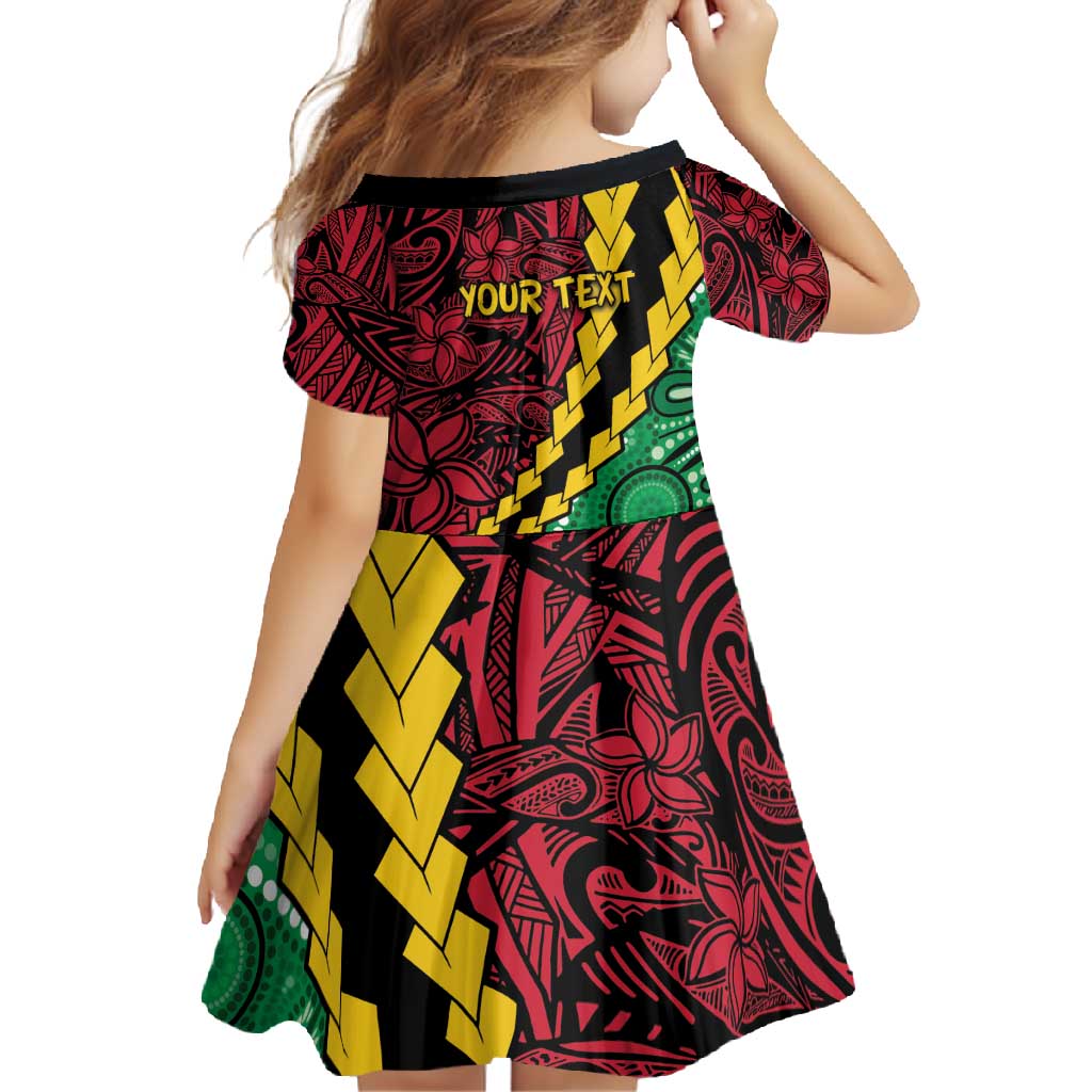 Vanuatu Personalized Tribal Family Matching Off Shoulder Maxi Dress and Hawaiian Shirt Aboriginal Inspired Mix Style LT7 - Polynesian Pride