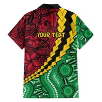 Vanuatu Personalized Tribal Family Matching Off Shoulder Maxi Dress and Hawaiian Shirt Aboriginal Inspired Mix Style LT7 - Polynesian Pride