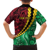 Vanuatu Personalized Tribal Family Matching Puletasi and Hawaiian Shirt Aboriginal Inspired Mix Style LT7 - Polynesian Pride