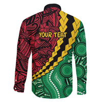 Vanuatu Personalized Tribal Family Matching Puletasi and Hawaiian Shirt Aboriginal Inspired Mix Style LT7 - Polynesian Pride