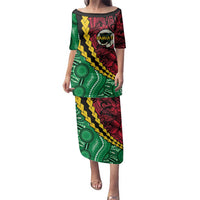 Vanuatu Personalized Tribal Family Matching Puletasi and Hawaiian Shirt Aboriginal Inspired Mix Style LT7 Mom's Dress Colorful - Polynesian Pride
