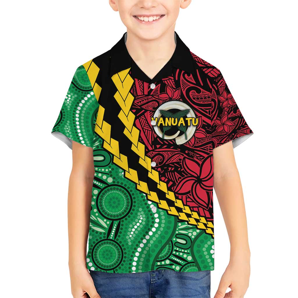 Vanuatu Personalized Tribal Family Matching Puletasi and Hawaiian Shirt Aboriginal Inspired Mix Style LT7 Son's Shirt Colorful - Polynesian Pride