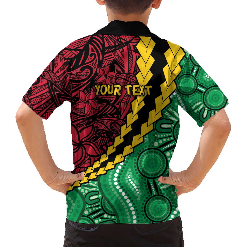 Vanuatu Personalized Tribal Family Matching Tank Maxi Dress and Hawaiian Shirt Aboriginal Inspired Mix Style LT7 - Polynesian Pride