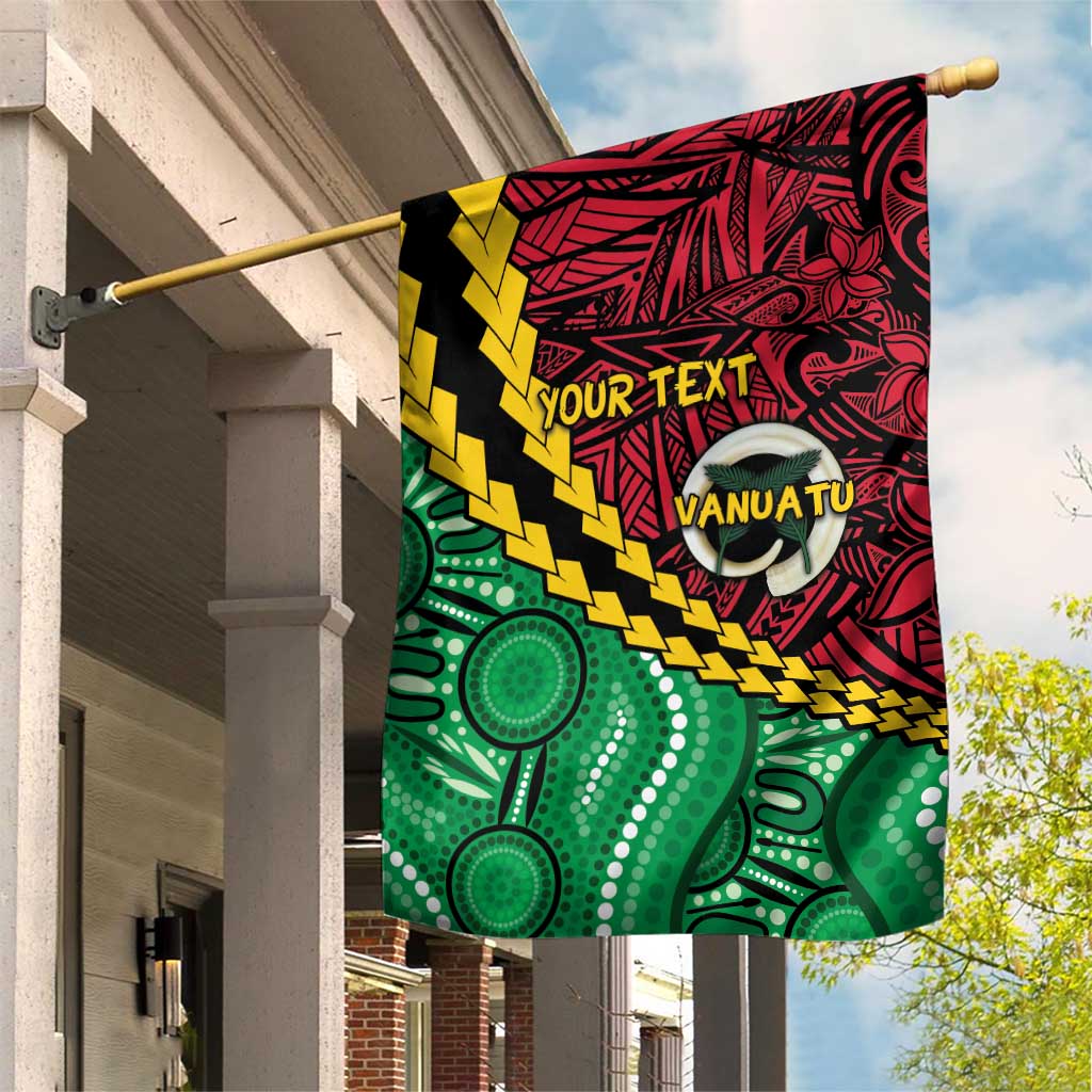 Vanuatu Personalized Tribal Garden Flag Aboriginal Inspired Mix Style - Polynesian Pride