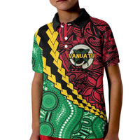 Vanuatu Personalized Tribal Kid Polo Shirt Aboriginal Inspired Mix Style LT7 Kid Colorful - Polynesian Pride