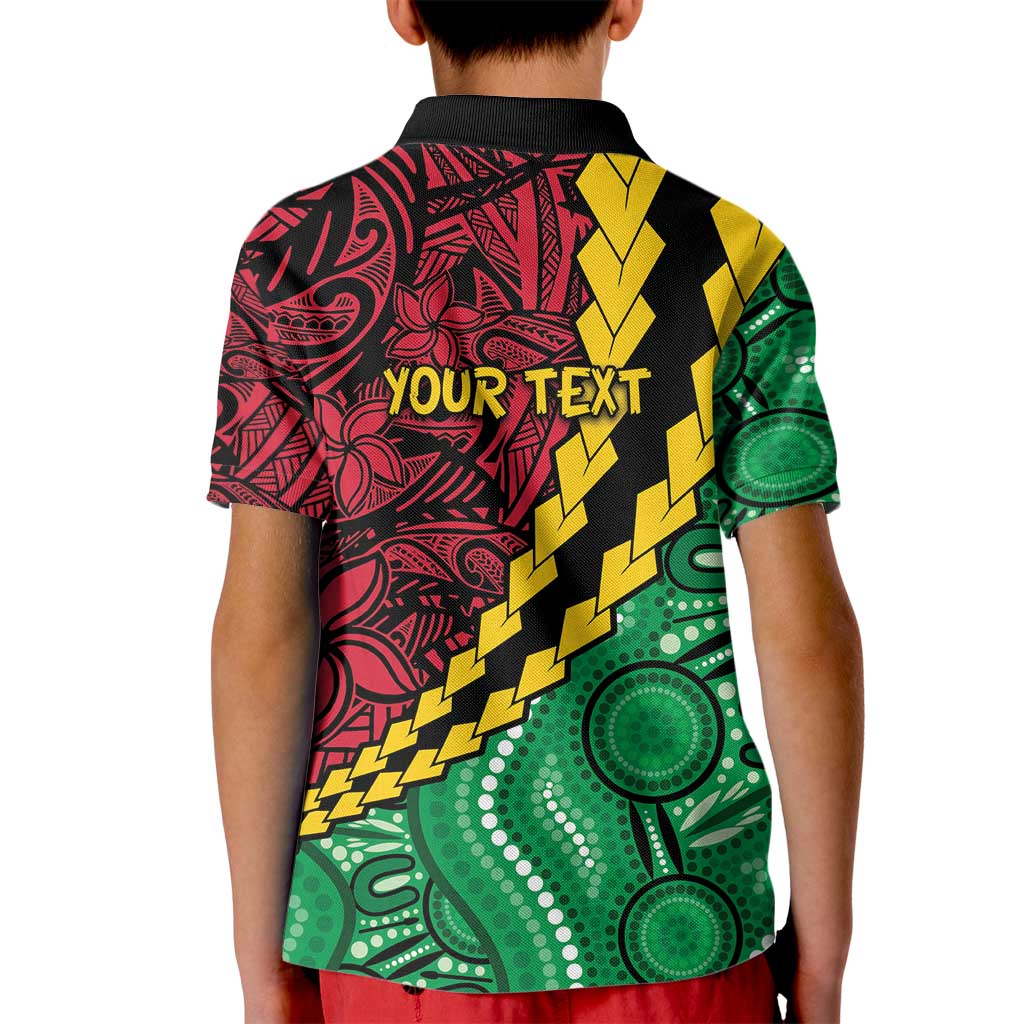 Vanuatu Personalized Tribal Kid Polo Shirt Aboriginal Inspired Mix Style LT7 - Polynesian Pride