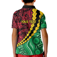 Vanuatu Personalized Tribal Kid Polo Shirt Aboriginal Inspired Mix Style LT7 - Polynesian Pride