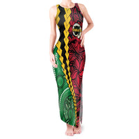 Vanuatu Personalized Tribal Tank Maxi Dress Aboriginal Inspired Mix Style LT7 Women Colorful - Polynesian Pride