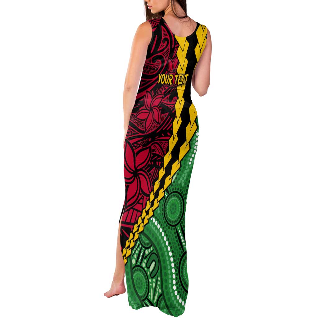 Vanuatu Personalized Tribal Tank Maxi Dress Aboriginal Inspired Mix Style LT7 - Polynesian Pride