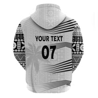 Personalised Fiji Rugby Hoodie Kaiviti WC 2023 Jersey Replica - White LT7 - Polynesian Pride